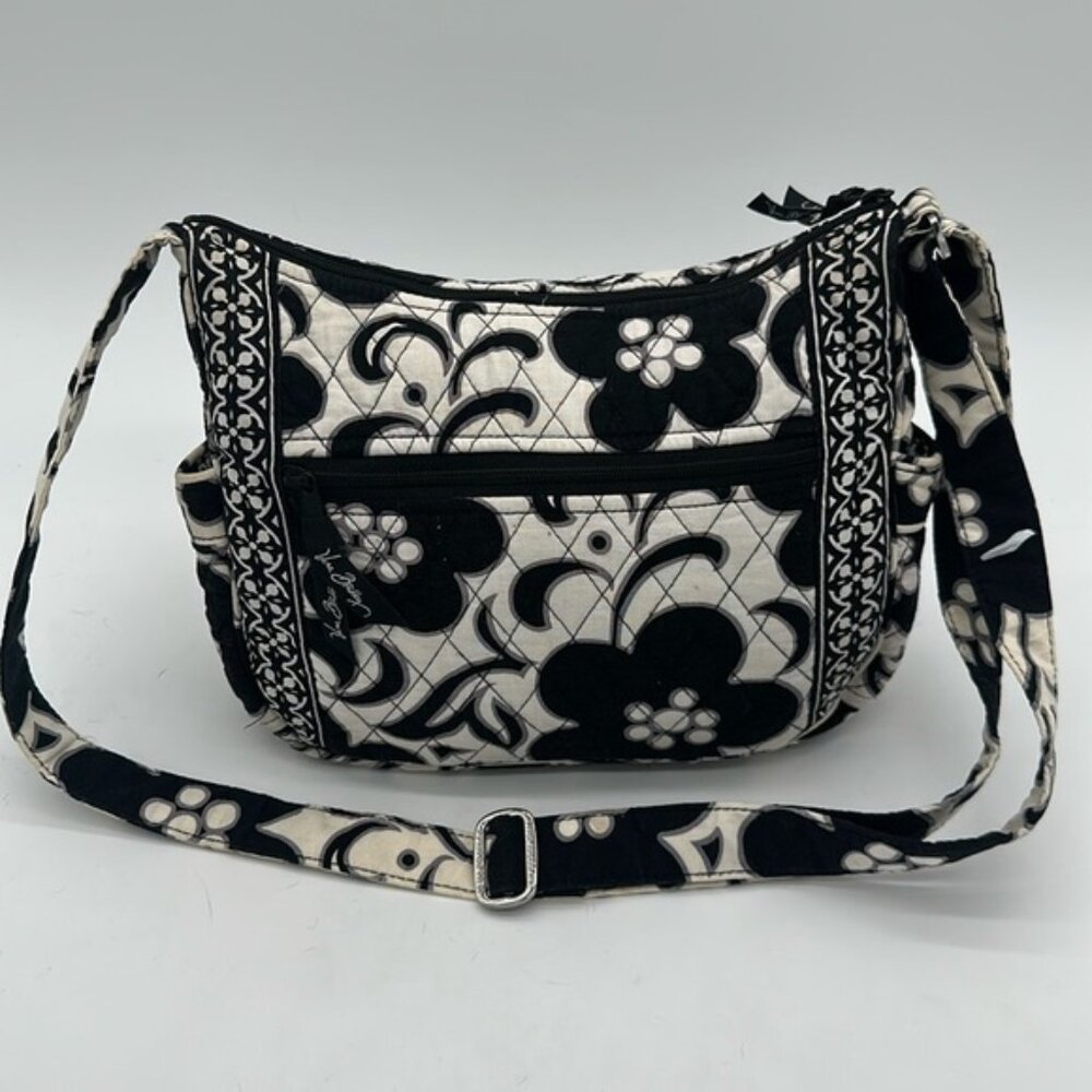 Vera Bradley Black and White Floral Crossbody Bag